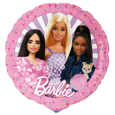 Fóliový balónik kruh bábiky Barbie 45 cm