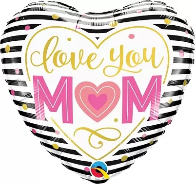 Fóliový balónik Srdce - LY mama 45cm