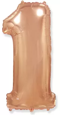 Fóliová číslica - rosegold 1 102cm