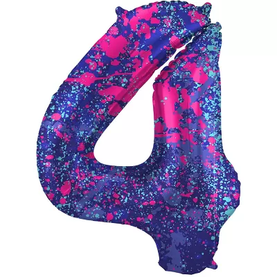 Fóliová číslica - Paint Splash 4 - 86 cm