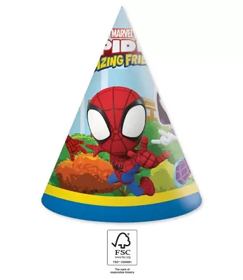 EKO Čiapočky papierové - Spidey (Marvel), 6ks