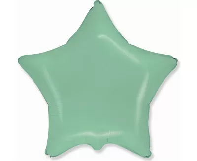 Fóliový balónik hviezda macaron mint 45 cm - Nebalený