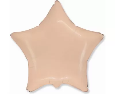 Fóliový balónik hviezda broskyňová 45 cm - Nebalený