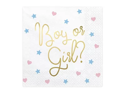 Papierové obrúsky "Boy or Girl?" 33x33cm, 20ks