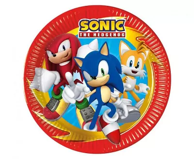 Papierové taniere Sonic Team 23 cm - 8 ks