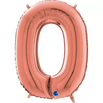 Číslica 0 rose gold (66cm,26")
