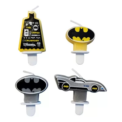 Tortové sviečky Batman - 4 ks