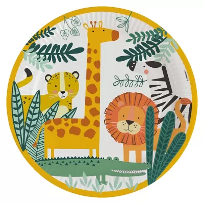 Papierové taniere - so zvieratkami 23 cm - 8 ks