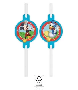 EKO papierové slamky Mickey Mouse - Rock the House 4ks
