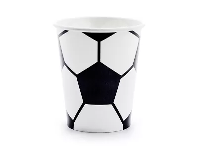Tégliky papierové EKO - Futbal 220ml, 6ks