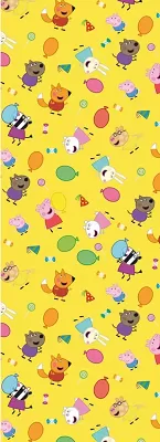 Balicí papír Prasátko Pepina 70 x 200 cm - žlutý