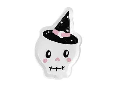 Papierové taniere Halloween - lebka - hocus pocus 18x27 cm