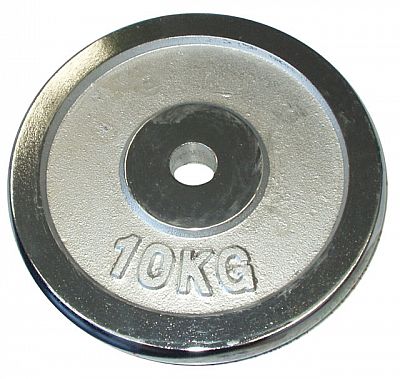 Chrómový kotúč (závažie) na činky 10kg - 28mm