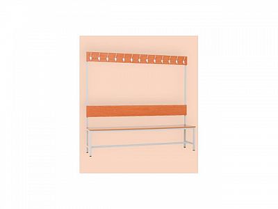 Šatňová lavica s vešiakmi - 1800 x 1500 x 430 mm