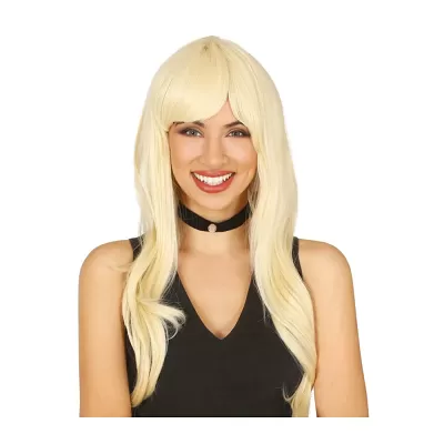 Paruka blond dlouhá premium