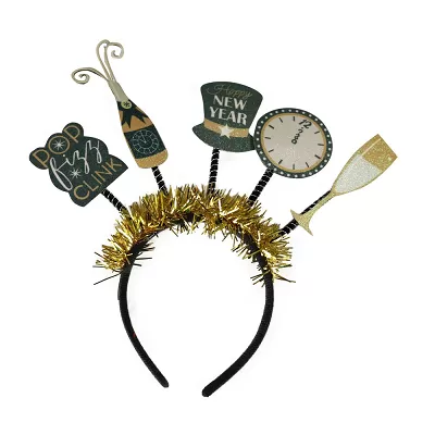 Čelenka Happy New Year - čierno-zlatá