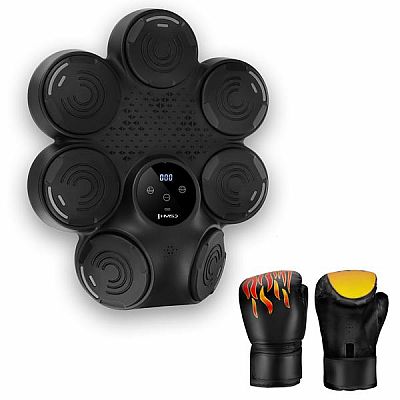 Elektronický boxerský terč HMS TB30 s LED, Bluetooth a rukavicami (Music Boxing Machine)