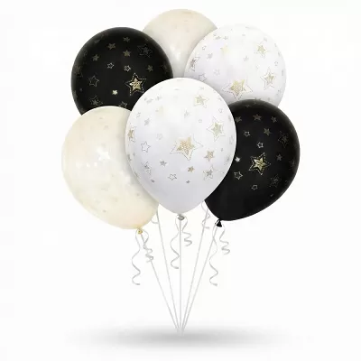 Latexové balóniky zlaté hviezdičky 6 ks