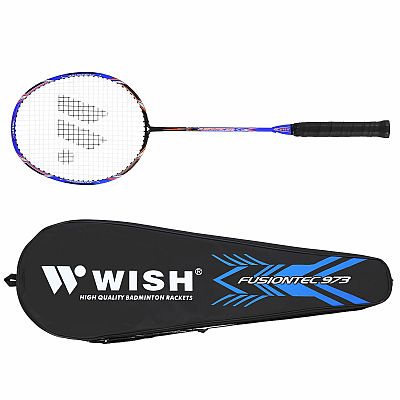 Bedmintonová raketa WISH Fusiontec 973 modro-čierna
