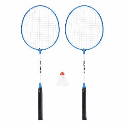 Súprava 2 bedmintonových rakiet a nylonové letky NILS NRZ001 modrá