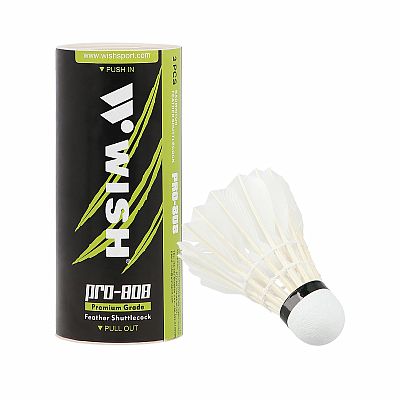 Bedmintonové loptičky z peria WISH PRO-808, 3 kusy