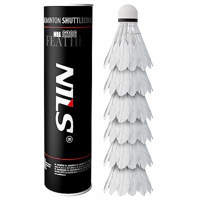 Badmintonové loptičky z peria NILS NBL6206 6 ks