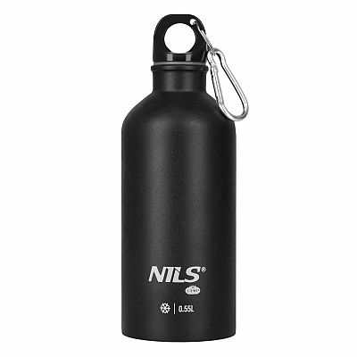 Nerezová turistická fľaša NILS Camp NC3801 čierna 500 ml