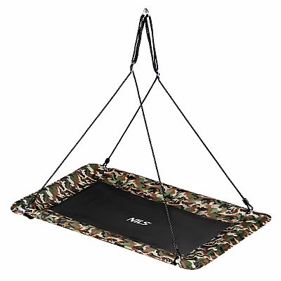 Obdĺžniková hojdačka typu čapí hniezdo NILS Camp NB5043 maskáčová