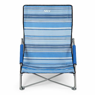 Plážové kreslo NILS Camp NC3035 modro-biele