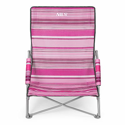 Plážové kreslo NILS Camp NC3035 ružové
