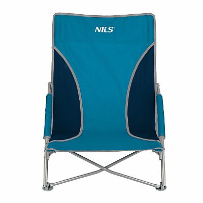 Plážové kreslo NILS Camp NC3035 modro-šedé