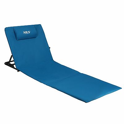 Skladacia plážová podložka s nastaviteľnou opierkou NILS Camp NC3015