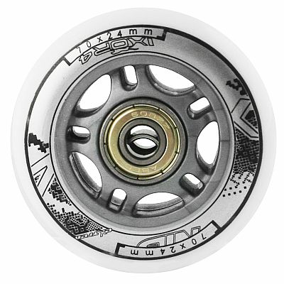 Zostava bielych PU koliesok 70x24 + ložiská ABEC7 NILS EXTREME