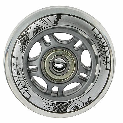 Zostava čírych PU koliesok 70x24 + ložiská ABEC7 NILS EXTREME