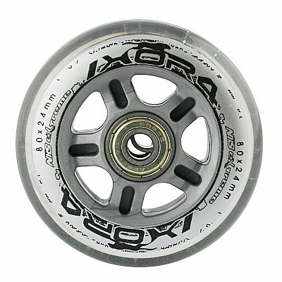Zostava čírych PU koliesok 80x24 + ložiská ABEC7 NILS EXTREME