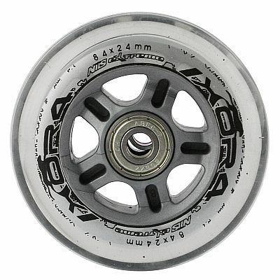 Zostava čírych PU koliesok 84x24 + ložiská ABEC7 NILS EXTREME