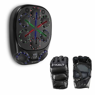 Elektronický boxerský terč HMS TB10 s LED, Bluetooth a rukavicami (Music Boxing Machine)