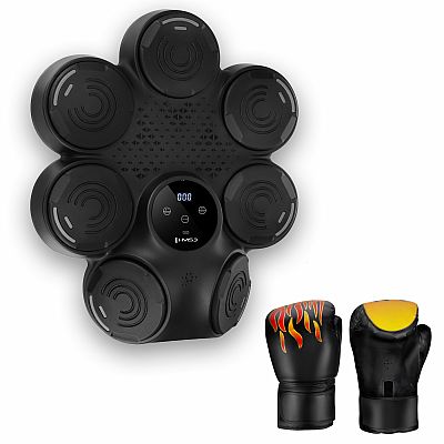 Elektronický boxerský terč HMS TB30 s LED, Bluetooth a rukavicami (Music Boxing Machine)