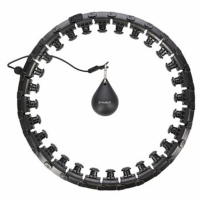 Masážna hula hoop HMS HHW12 plus size so závažím čierna