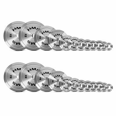 Súprava oceľových olympijských kotúčov HMS TOS 2 x 0,25 - 25 kg (168 kg)