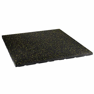 Gumová fitness podlaha HMS POS35 čierna / žltá