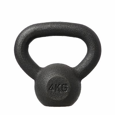 Liatinový kettlebell HMS KZG04 4 kg, čierny