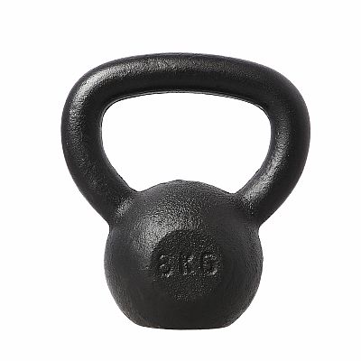 Liatinový kettlebell HMS KZG08 8 kg, čierny