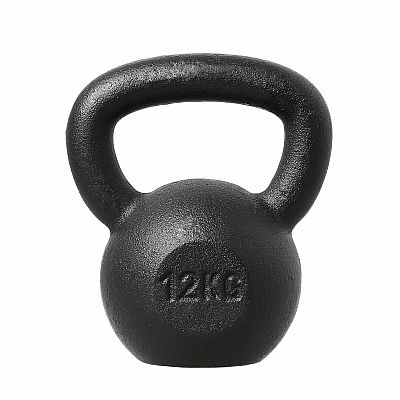 Liatinový kettlebell HMS KZG12 12 kg, čierny
