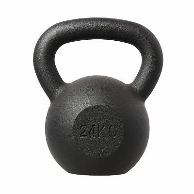 Liatinový kettlebell HMS KZG24 24 kg, čierny
