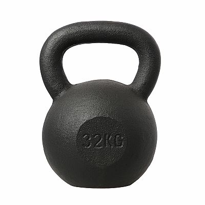 Liatinový kettlebell HMS KZG32 32 kg, čierny
