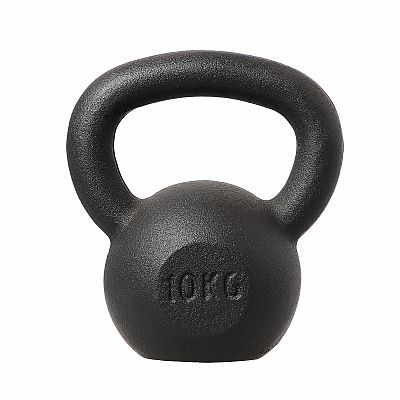 Liatinový kettlebell HMS KZG10 10 kg, čierny