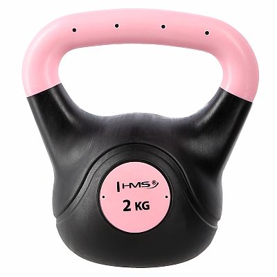 Kompozitový kettlebell HMS KPC02 Vin-Bell 2 kg ružový