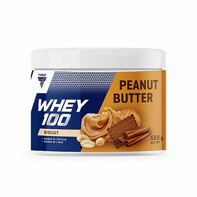 Proteínové arašidové maslo Trec Peanut Butter WHEY 100 s príchuťou sušienok 550 g