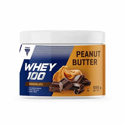 Proteínové arašidové maslo Trec Peanut Butter WHEY 100 s príchuťou čokolády 550 g